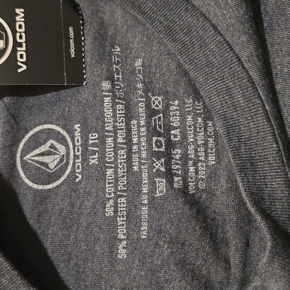 NWT Men's Volcom "ICE EYES L/S T-SHIRT". Size XL. Charcoal Heather Tee - Picture 4 of 12